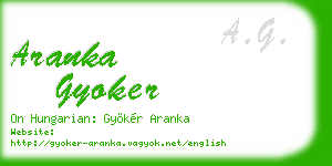 aranka gyoker business card
