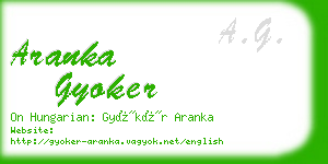 aranka gyoker business card